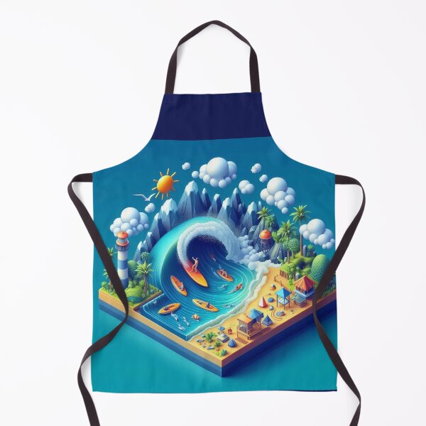 Item preview, Surf, waves, sea, ocean, sun, sport, swimming, board, leisure, sensation, adrenaline, lighthouse, clouds, Hawaii, colors, art designed and sold by Redbdon.