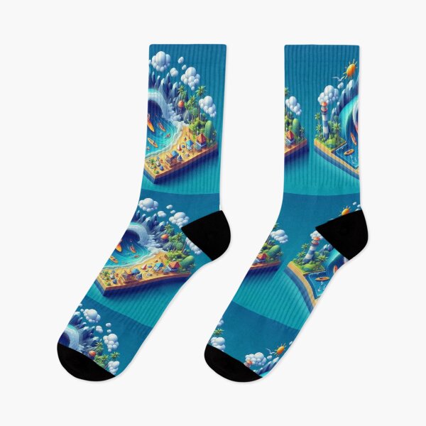 Item preview, Surf, waves, sea, ocean, sun, sport, swimming, board, leisure, sensation, adrenaline, lighthouse, clouds, Hawaii, colors, art designed and sold by Redbdon.