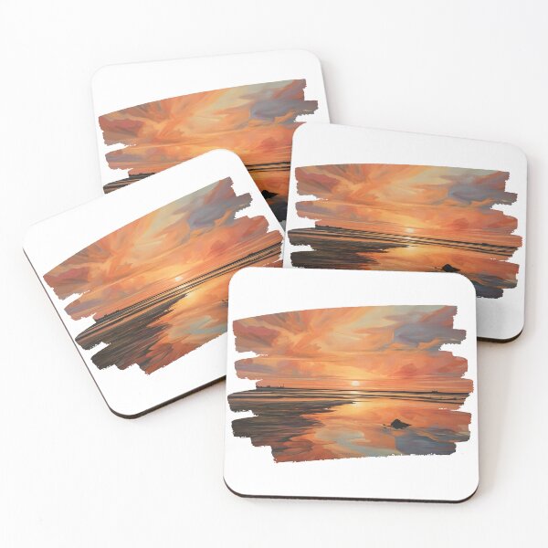 Item preview, Vibrant Abstract Ocean Sunset Vorticism 3 designed and sold by Jason123za.