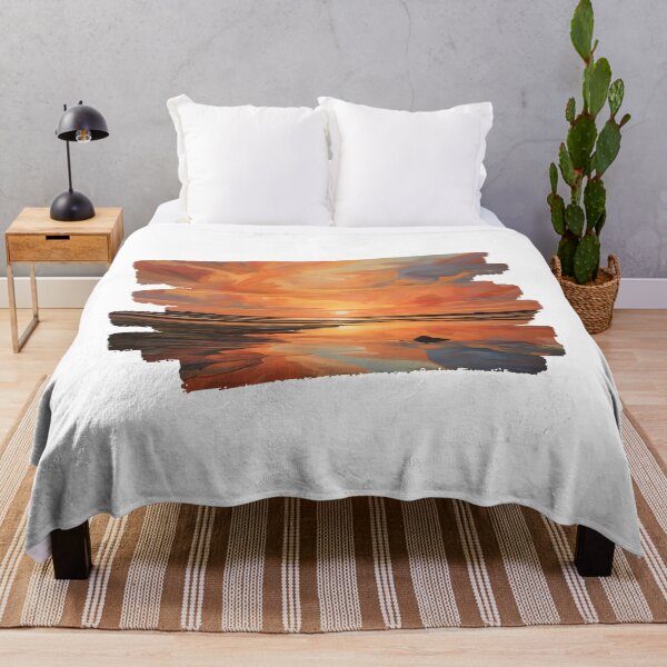 Item preview, Vibrant Abstract Ocean Sunset Vorticism 3 designed and sold by Jason123za.