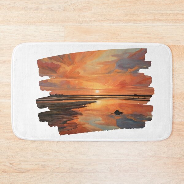 Item preview, Vibrant Abstract Ocean Sunset Vorticism 3 designed and sold by Jason123za.