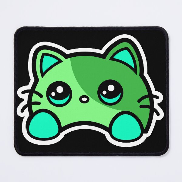Item preview, Green Cat illustration designed and sold by Meemaart.