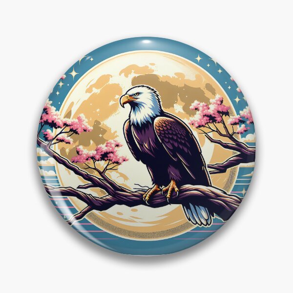 Item preview, Majestic Eagle Under the Moon designed and sold by 0penvimark.
