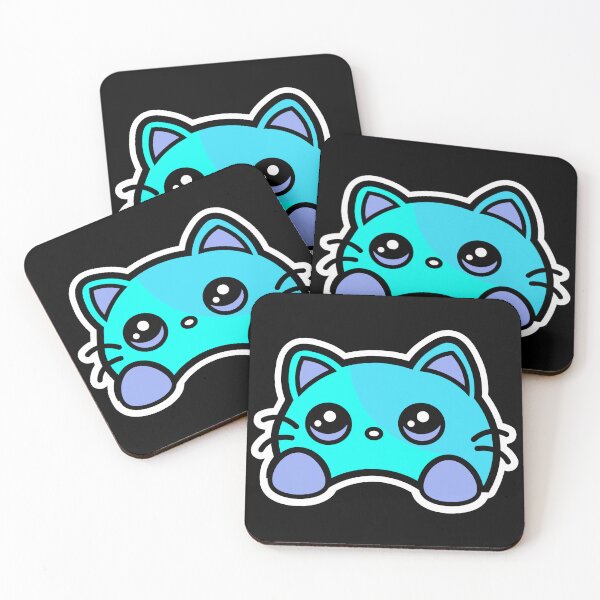 Item preview, Blue Cat illustration designed and sold by Meemaart.