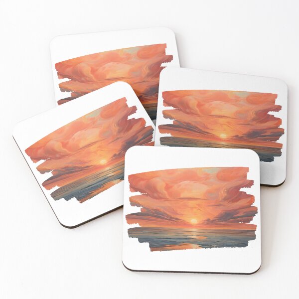 Item preview, Vibrant Abstract Ocean Sunset Vorticism 4 designed and sold by Jason123za.