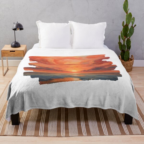 Item preview, Vibrant Abstract Ocean Sunset Vorticism 4 designed and sold by Jason123za.