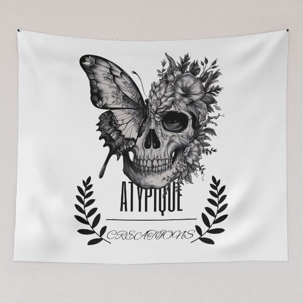 Item preview, Atypique Creations Skull and Butterfly AI generated designed and sold by JonathanP514.
