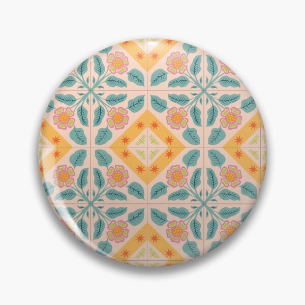 Item preview, Antique Encaustic Inlaid Tiles in Pastels designed and sold by Coastal Garden Design Studio.