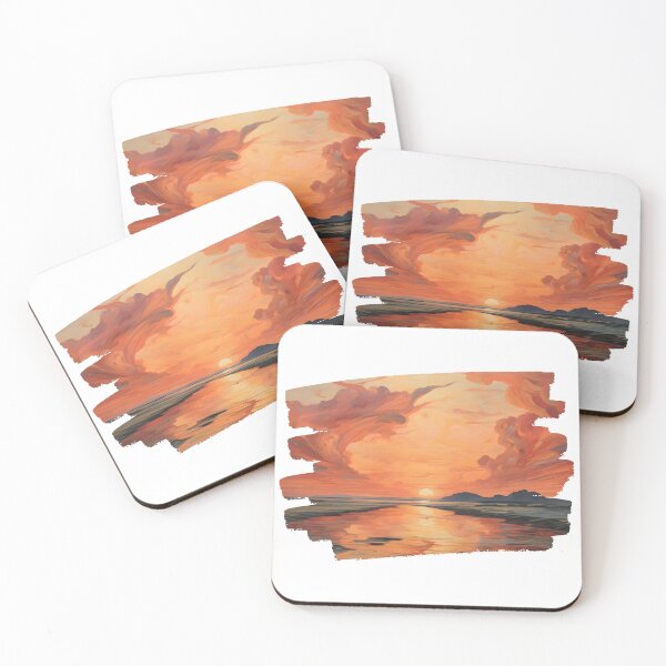 Item preview, Vibrant Abstract Ocean Sunset Vorticism 5 designed and sold by Jason123za.