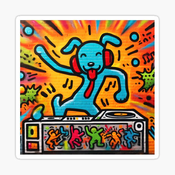 Artikel-Vorschau von Haring Pop Art Dj Dog Graffiti Star, designt und verkauft von vaninochu.