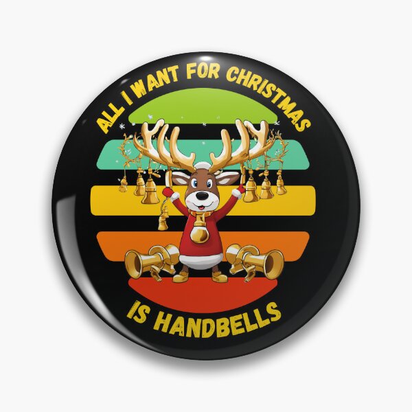 Item preview, All i want for Christmas is Handbells Reindeer  designed and sold by sydney-syder.