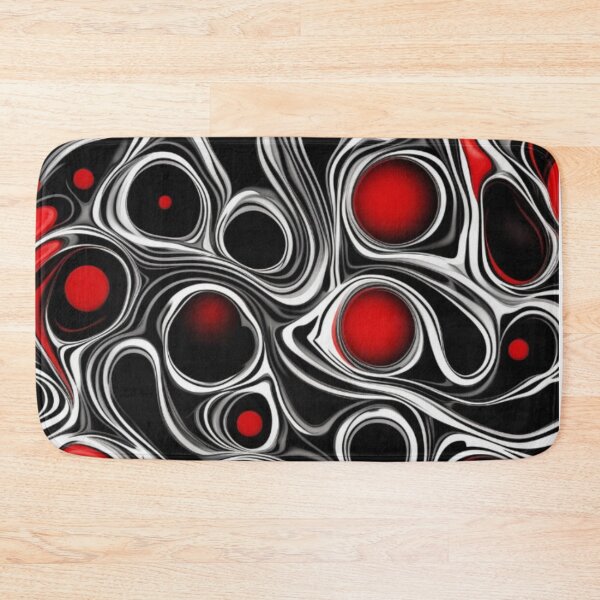 Item preview, Colorful, Abstract, Red Black, Bubbles, Contrast, Throw Pillow, Living room, Bedroom, Home and Living designed and sold by Ivan333Croatia.