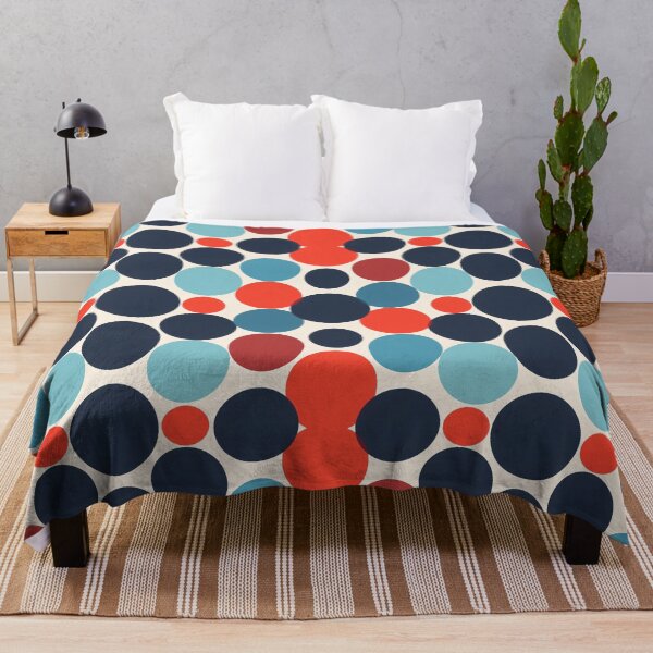 Item preview, Modern Minimalist Geometric Circle Pattern - Red & Blue designed and sold by amortka.