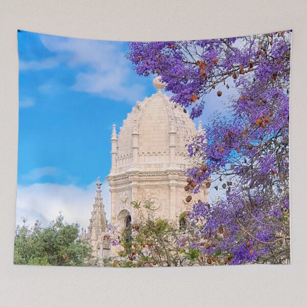 Item preview, jacaranda and Jerónimos Monastery. Lisbon designed and sold by Tereza Pilar  Art.
