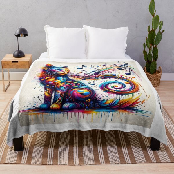 Item preview, Musical Cat Vibes Art designed and sold by BubandAika.