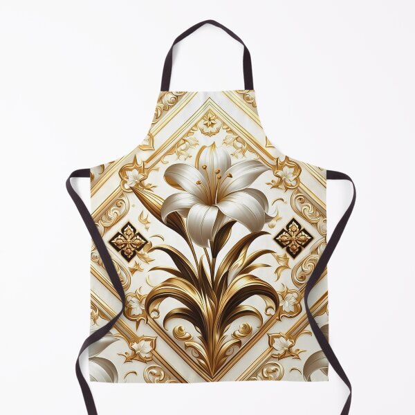 Item preview, ornate floral pattern with a prominent white lily at the center designed and sold by aminz4.