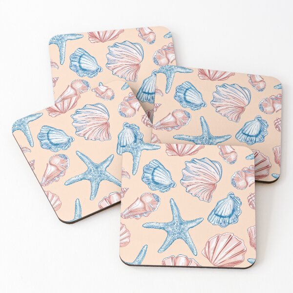 Item preview, Colorful Seashells & Starfish Wallpaper Mural designed and sold by amortka.