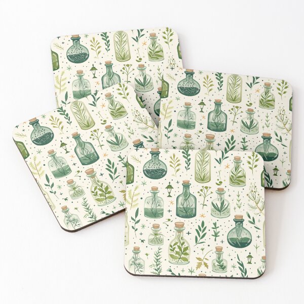 Item preview, Magical Potions Pattern - Green & White Theme designed and sold by amortka.