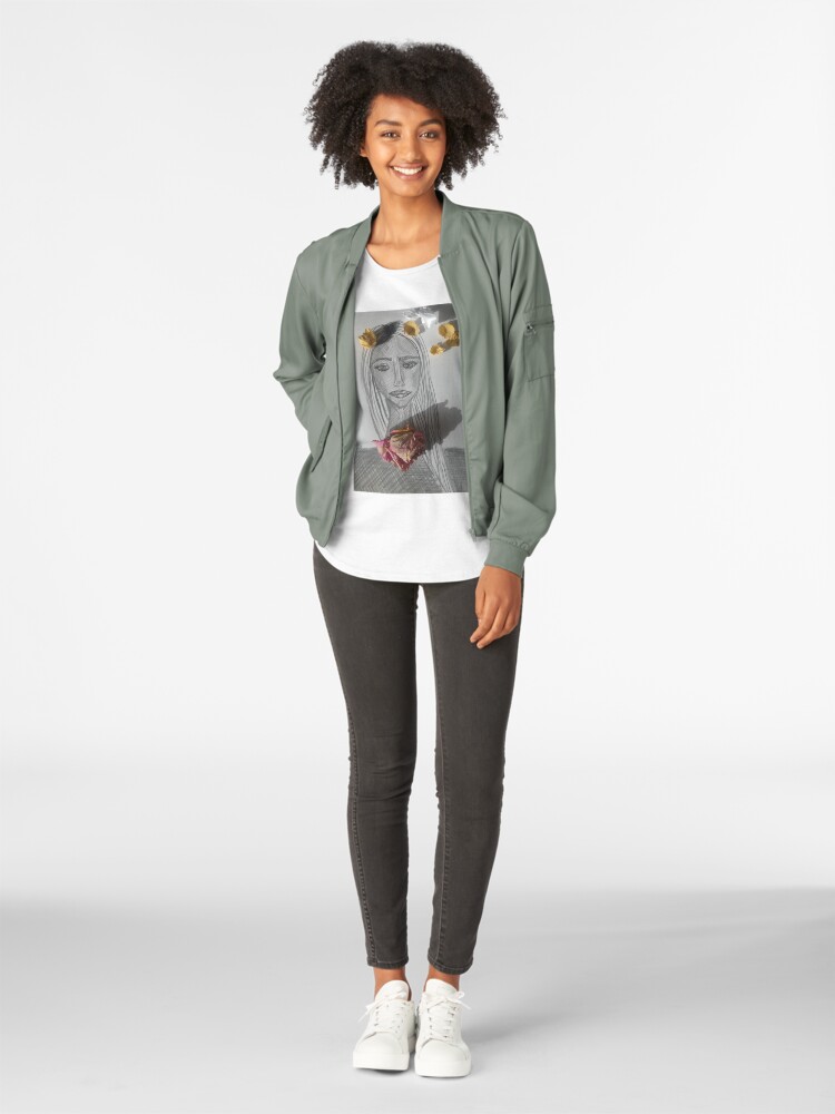 Alternate view of A Girl With Dry Flowers Premium Scoop T-Shirt