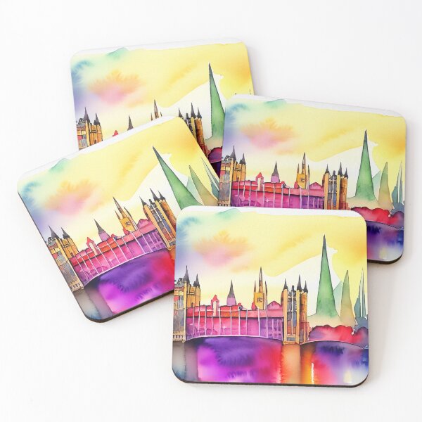Item preview, Watercolor view on skyline of London designed and sold by Photopat.
