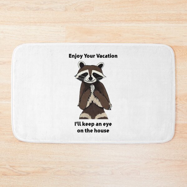 Item preview, Enjoy Your Vacation Mischievous Raccoon designed and sold by Esskay Designs.