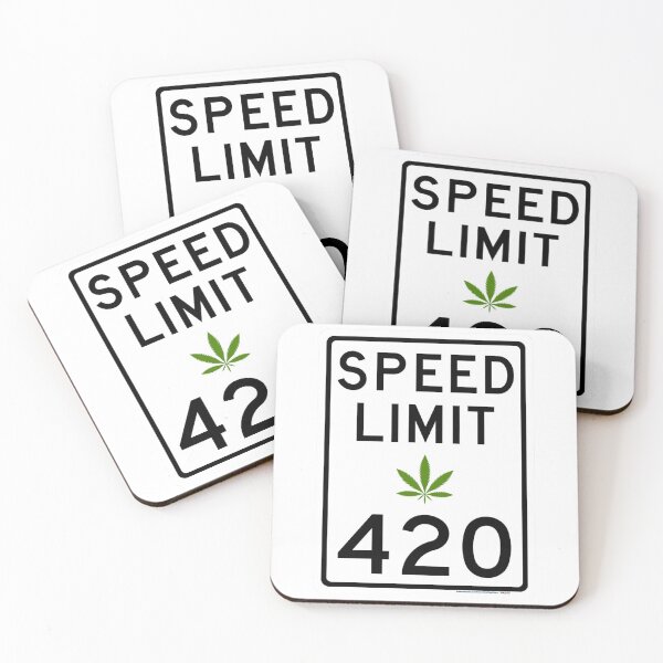 Item preview, Traffic sign speed limit, marijuana 420 designed and sold by Numbers-Art.