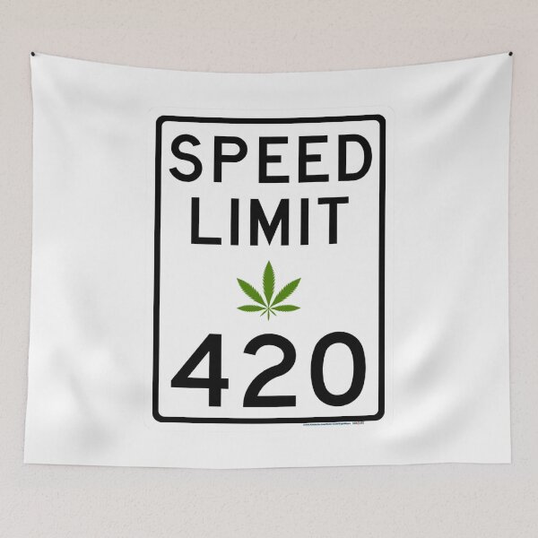 Item preview, Traffic sign speed limit, marijuana 420 designed and sold by Numbers-Art.