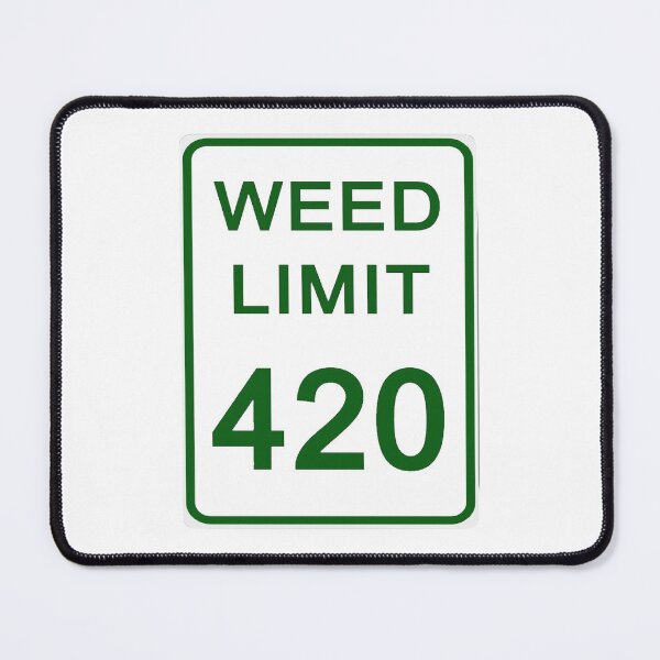 Item preview, Traffic sign weed limit, marijuana 420 designed and sold by Numbers-Art.