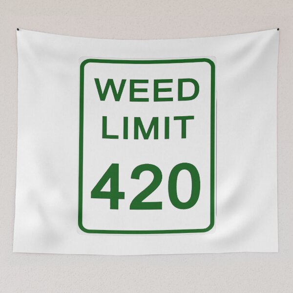 Item preview, Traffic sign weed limit, marijuana 420 designed and sold by Numbers-Art.