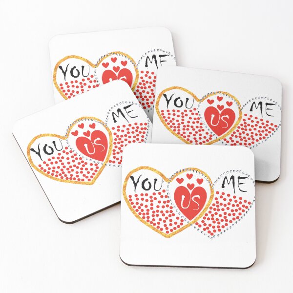 Item preview, You Me and Us Red Gold and Silver Hearts designed and sold by Lurline Halliman.