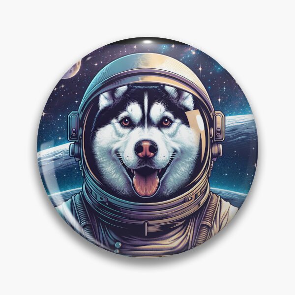 Item preview, A Husky in Astronaut Attire designed and sold by q10mark.