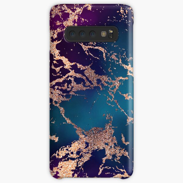 Jewel Tone Rose Gold Marble | Turquoise Blue and Purple Samsung Galaxy Snap Case
