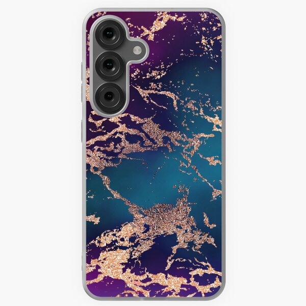 Item preview, Jewel Tone Rose Gold Marble | Turquoise Blue and Purple designed and sold by fharryn.
