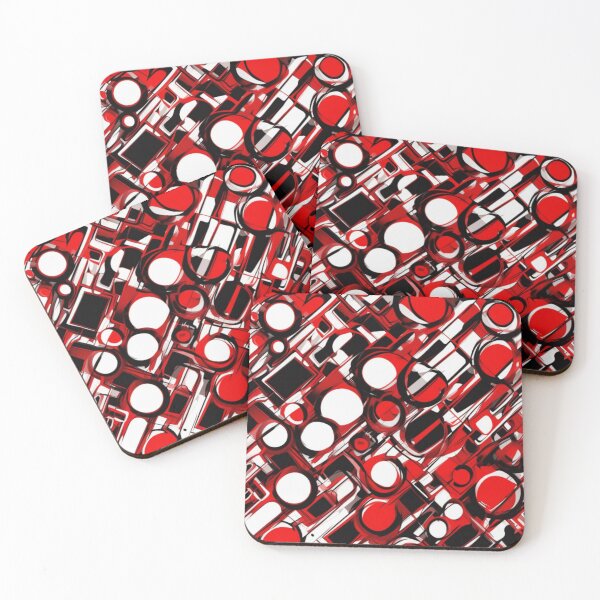 Item preview, Colorful, Abstract, Red White, Bubbles, Contrast, Throw Pillow, Living room, Bedroom, Home and Living designed and sold by Ivan333Croatia.