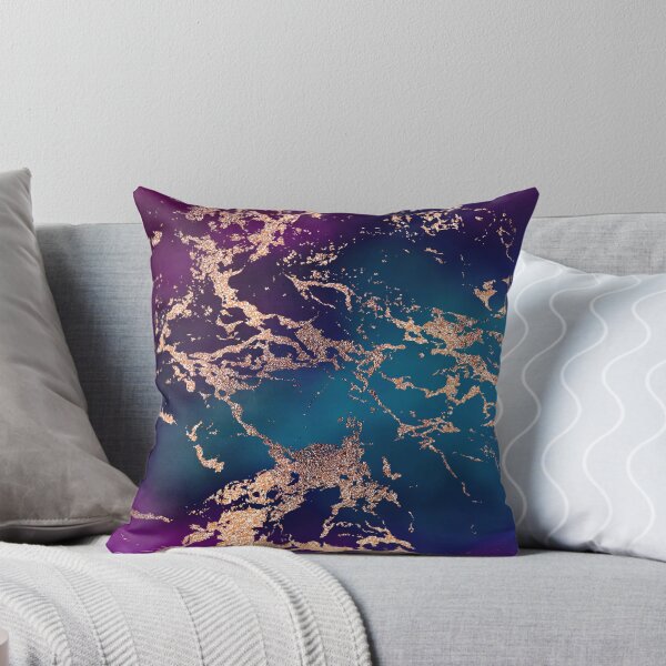 Item preview, Jewel Tone Rose Gold Marble | Turquoise Blue and Purple designed and sold by fharryn.
