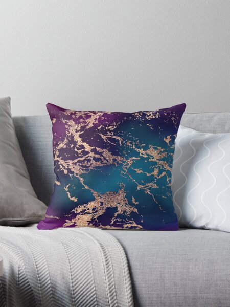 Item preview, Jewel Tone Rose Gold Marble | Turquoise Blue and Purple designed and sold by fharryn.