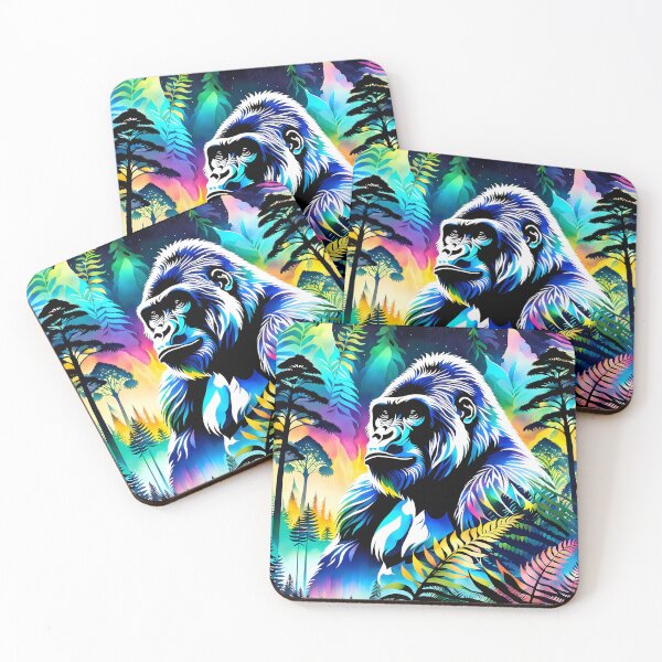 Item preview, Colourful Watercolour Gorilla, Ai Generated Art  designed and sold by ACC .