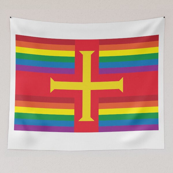 Item preview, Guernsey [Rainbow flags] designed and sold by lazarusheart.
