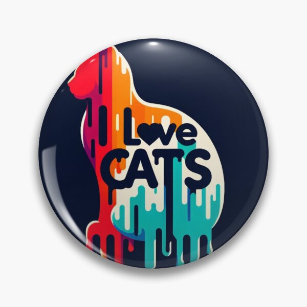 Artikelvorschau, Ich liebe Katzen Paint Drip Art entworfen und verkauft von BubandAika.