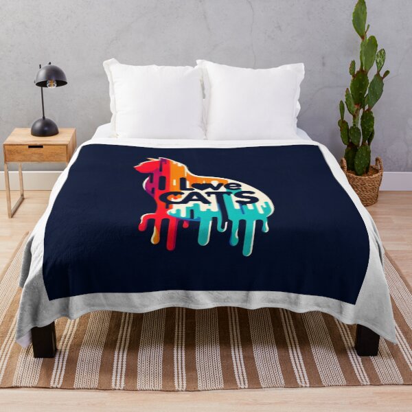 Artikelvorschau, Ich liebe Katzen Paint Drip Art entworfen und verkauft von BubandAika.