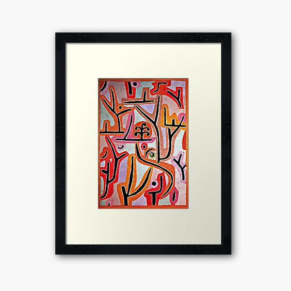 Klee - Park Bei Lu, popular Paul Klee artwork Framed Art Print