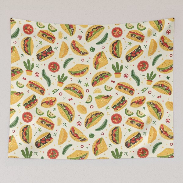 Item preview, Festive Taco Fiesta Pattern designed and sold by amortka.