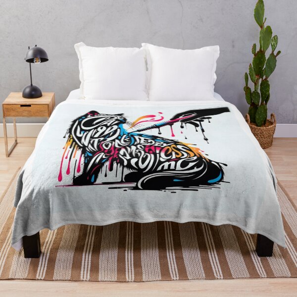 Item preview, Typography Cat Paint Art designed and sold by BubandAika.