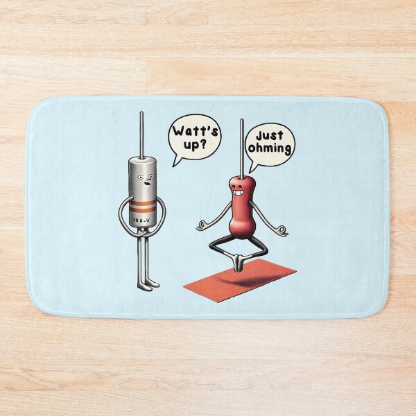 Item preview, Electric Humor: Watt's Up and Just Ohming Yoga Pun. Funny electrician gift. designed and sold by Unitepeople.