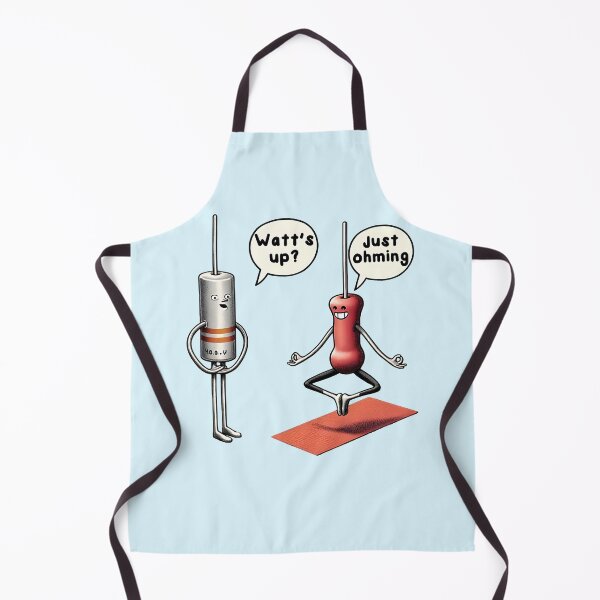 Item preview, Electric Humor: Watt's Up and Just Ohming Yoga Pun. Funny electrician gift. designed and sold by Unitepeople.