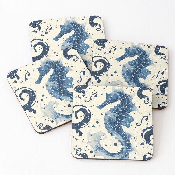 Item preview, Seahorse Whimsical Stippling Pattern designed and sold by amortka.