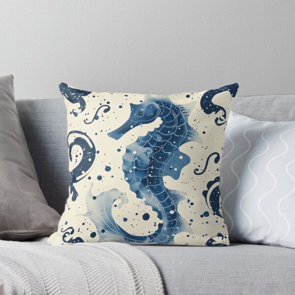 Item preview, Seahorse Whimsical Stippling Pattern designed and sold by amortka.
