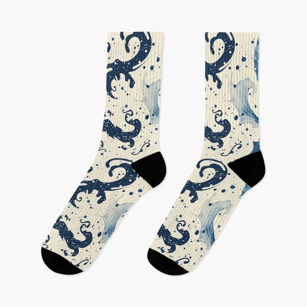 Item preview, Seahorse Whimsical Stippling Pattern designed and sold by amortka.
