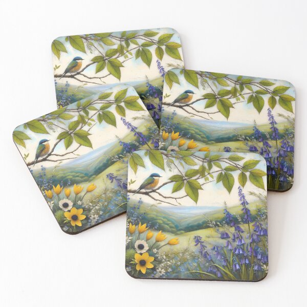 Item preview, Idyllic Springtime Valley with Bird designed and sold by Vitalka-uk.