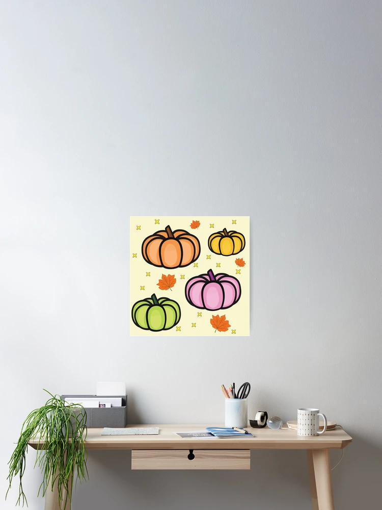 Thumbnail 2 of 3, Poster, Cutest pumpkin patch pattern designed and sold by Innet.